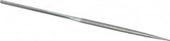Strauss - 5-1/2" OAL Fine Half Round Needle Diamond File - 13/64" Wide x 1/16" Thick, 2-3/4 LOC, 91 Grit - Exact Tooling
