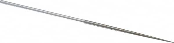 Strauss - 5-1/2" OAL Fine Round Needle Diamond File - 1/8" Wide x 1/8" Thick, 2-3/4 LOC, 91 Grit - Exact Tooling