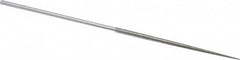 Strauss - 5-1/2" OAL Fine Round Needle Diamond File - 1/8" Wide x 1/8" Thick, 2-3/4 LOC, 91 Grit - Exact Tooling
