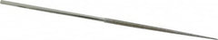 Strauss - 5-1/2" OAL Medium Round Needle Diamond File - 1/8" Wide x 1/8" Thick, 2-3/4 LOC, 126 Grit - Exact Tooling