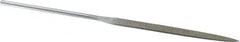 Strauss - 5-1/2" OAL Fine Knife Needle Diamond File - 13/64" Wide x 1/16" Thick, 2-3/4 LOC, 91 Grit - Exact Tooling
