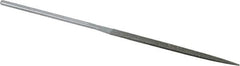 Strauss - 5-1/2" OAL Medium Knife Needle Diamond File - 13/64" Wide x 1/16" Thick, 2-3/4 LOC, 126 Grit - Exact Tooling