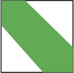 NMC - Green & White Striped Vinyl Tape - 2" Wide x 108' Long x 0.002" Thick, General Traffic - Exact Tooling