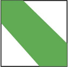 NMC - Green & White Striped Vinyl Tape - 2" Wide x 54' Long x 0.002" Thick, General Traffic - Exact Tooling