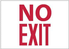 NMC - No Exit, Pressure Sensitive Vinyl Exit Sign - 14" Wide x 10" High - Exact Tooling