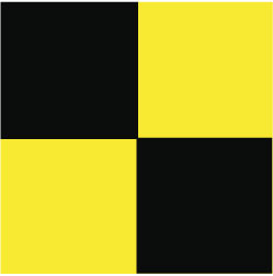 NMC - Black & Yellow Checkered Vinyl Tape - 2" Wide x 54' Long x 0.002" Thick, General Traffic - Exact Tooling