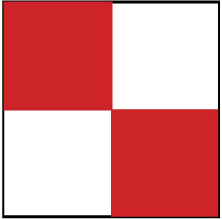 NMC - Red & White Checkered Vinyl Tape - 2" Wide x 108' Long x 0.002" Thick, General Traffic - Exact Tooling