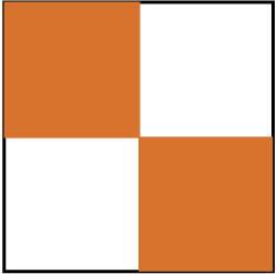 NMC - Orange & White Checkered Vinyl Tape - 2" Wide x 108' Long x 0.002" Thick, General Traffic - Exact Tooling