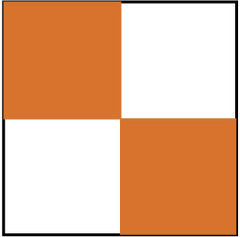 NMC - Orange & White Checkered Vinyl Tape - 2" Wide x 108' Long x 0.002" Thick, General Traffic - Exact Tooling