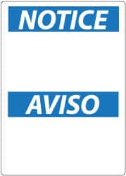NMC - "Notice - Safety Glasses Required Beyond This Point", 14" Long x 10" Wide, Pressure-Sensitive Vinyl Safety Sign - Rectangle, 0.004" Thick, Use for Accident Prevention - Exact Tooling