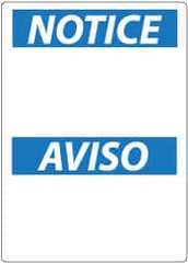NMC - "Notice - Safety Glasses Required Beyond This Point", 14" Long x 10" Wide, Pressure-Sensitive Vinyl Safety Sign - Rectangle, 0.004" Thick, Use for Accident Prevention - Exact Tooling