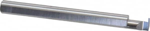 Accupro - 0.0175" Groove Width, 0.187" Min Hole Diam, 1/4" Max Hole Depth, Retaining Ring Grooving Tool - 0.05" Projection, 1-3/4" Shank Length, 2" OAL, Solid Carbide, Bright Finish - Exact Tooling