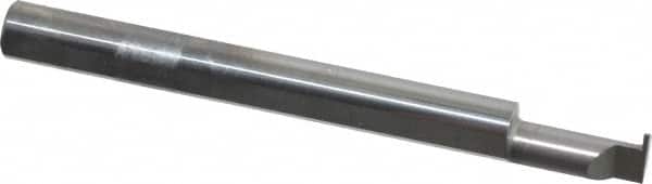 Accupro - 0.0175" Groove Width, 0.187" Min Hole Diam, 3/8" Max Hole Depth, Retaining Ring Grooving Tool - 0.05" Projection, 1-5/8" Shank Length, 2" OAL, Solid Carbide, Bright Finish - Exact Tooling