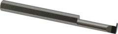 Accupro - 0.0175" Groove Width, 0.187" Min Hole Diam, 5/8" Max Hole Depth, Retaining Ring Grooving Tool - 0.05" Projection, 1-3/8" Shank Length, 2" OAL, Solid Carbide, Bright Finish - Exact Tooling