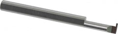 Accupro - 0.0255" Groove Width, 0.187" Min Hole Diam, 1/2" Max Hole Depth, Retaining Ring Grooving Tool - 0.05" Projection, 1-1/2" Shank Length, 2" OAL, Solid Carbide, Bright Finish - Exact Tooling
