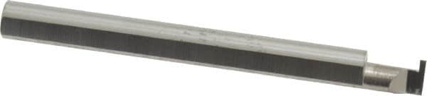 Accupro - 0.0305" Groove Width, 0.187" Min Hole Diam, 1/4" Max Hole Depth, Retaining Ring Grooving Tool - 0.05" Projection, 1-3/4" Shank Length, 2" OAL, Solid Carbide, Bright Finish - Exact Tooling