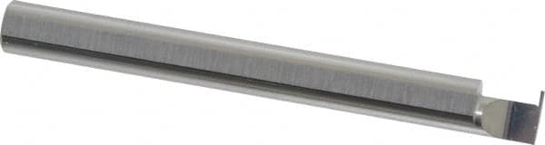 Accupro - 0.0175" Groove Width, 1/4" Min Hole Diam, 1/4" Max Hole Depth, Retaining Ring Grooving Tool - 0.06" Projection, 2-1/4" Shank Length, 2-1/2" OAL, Solid Carbide, Bright Finish - Exact Tooling
