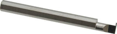 Accupro - 0.0175" Groove Width, 1/4" Min Hole Diam, 3/8" Max Hole Depth, Retaining Ring Grooving Tool - 0.06" Projection, 2-1/8" Shank Length, 2-1/2" OAL, Solid Carbide, Bright Finish - Exact Tooling