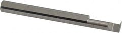 Accupro - 0.0175" Groove Width, 1/4" Min Hole Diam, 5/8" Max Hole Depth, Retaining Ring Grooving Tool - 0.06" Projection, 1-7/8" Shank Length, 2-1/2" OAL, Solid Carbide, Bright Finish - Exact Tooling