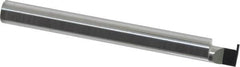 Accupro - 0.0255" Groove Width, 1/4" Min Hole Diam, 1/4" Max Hole Depth, Retaining Ring Grooving Tool - 0.06" Projection, 2-1/4" Shank Length, 2-1/2" OAL, Solid Carbide, Bright Finish - Exact Tooling