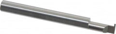 Accupro - 0.0255" Groove Width, 1/4" Min Hole Diam, 1/2" Max Hole Depth, Retaining Ring Grooving Tool - 0.06" Projection, 2" Shank Length, 2-1/2" OAL, Solid Carbide, Bright Finish - Exact Tooling