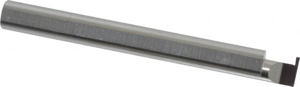 Accupro - 0.0305" Groove Width, 1/4" Min Hole Diam, 1/4" Max Hole Depth, Retaining Ring Grooving Tool - 0.06" Projection, 2-1/4" Shank Length, 2-1/2" OAL, Solid Carbide, Bright Finish - Exact Tooling