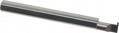Accupro - 0.0305" Groove Width, 1/4" Min Hole Diam, 3/8" Max Hole Depth, Retaining Ring Grooving Tool - 0.06" Projection, 2-1/8" Shank Length, 2-1/2" OAL, Solid Carbide, Bright Finish - Exact Tooling