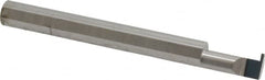 Accupro - 0.0305" Groove Width, 1/4" Min Hole Diam, 1/2" Max Hole Depth, Retaining Ring Grooving Tool - 0.06" Projection, 2" Shank Length, 2-1/2" OAL, Solid Carbide, Bright Finish - Exact Tooling