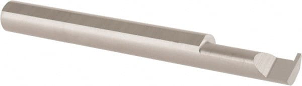 Accupro - 0.0305" Groove Width, 1/4" Min Hole Diam, 5/8" Max Hole Depth, Retaining Ring Grooving Tool - 0.06" Projection, 1-7/8" Shank Length, 2-1/2" OAL, Solid Carbide, Bright Finish - Exact Tooling
