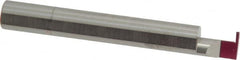 Accupro - 0.0335" Groove Width, 0.312" Min Hole Diam, 3/8" Max Hole Depth, Retaining Ring Grooving Tool - 0.11" Projection, 2-1/8" Shank Length, 2-1/2" OAL, Solid Carbide, Bright Finish - Exact Tooling