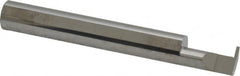 Accupro - 0.0335" Groove Width, 0.312" Min Hole Diam, 1/2" Max Hole Depth, Retaining Ring Grooving Tool - 0.11" Projection, 2" Shank Length, 2-1/2" OAL, Solid Carbide, Bright Finish - Exact Tooling