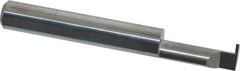 Accupro - 0.0335" Groove Width, 0.312" Min Hole Diam, 3/4" Max Hole Depth, Retaining Ring Grooving Tool - 0.11" Projection, 1-3/4" Shank Length, 2-1/2" OAL, Solid Carbide, Bright Finish - Exact Tooling