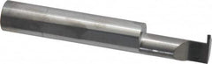 Accupro - 0.04" Groove Width, 3/8" Min Hole Diam, 3/4" Max Hole Depth, Retaining Ring Grooving Tool - 0.11" Projection, 1-3/4" Shank Length, 2-1/2" OAL, Solid Carbide, Bright Finish - Exact Tooling