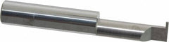Accupro - 0.04" Groove Width, 3/8" Min Hole Diam, 1" Max Hole Depth, Retaining Ring Grooving Tool - 0.11" Projection, 1-1/5" Shank Length, 2-1/2" OAL, Solid Carbide, Bright Finish - Exact Tooling