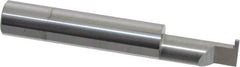 Accupro - 0.047" Groove Width, 3/8" Min Hole Diam, 3/4" Max Hole Depth, Retaining Ring Grooving Tool - 0.11" Projection, 1-3/4" Shank Length, 2-1/2" OAL, Solid Carbide, Bright Finish - Exact Tooling