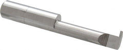 Accupro - 0.047" Groove Width, 3/8" Min Hole Diam, 1-1/4" Max Hole Depth, Retaining Ring Grooving Tool - 0.11" Projection, 1-1/4" Shank Length, 2-1/2" OAL, Solid Carbide, Bright Finish - Exact Tooling
