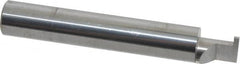 Accupro - 0.056" Groove Width, 3/8" Min Hole Diam, 3/8" Max Hole Depth, Retaining Ring Grooving Tool - 0.11" Projection, 2-1/8" Shank Length, 2-1/2" OAL, Solid Carbide, Bright Finish - Exact Tooling