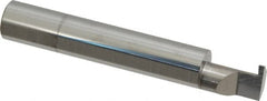 Accupro - 0.056" Groove Width, 3/8" Min Hole Diam, 1/2" Max Hole Depth, Retaining Ring Grooving Tool - 0.11" Projection, 2" Shank Length, 2-1/2" OAL, Solid Carbide, Bright Finish - Exact Tooling