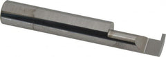 Accupro - 0.056" Groove Width, 3/8" Min Hole Diam, 3/4" Max Hole Depth, Retaining Ring Grooving Tool - 0.11" Projection, 1-3/4" Shank Length, 2-1/2" OAL, Solid Carbide, Bright Finish - Exact Tooling