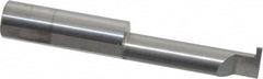 Accupro - 0.056" Groove Width, 3/8" Min Hole Diam, 1-1/4" Max Hole Depth, Retaining Ring Grooving Tool - 0.11" Projection, 1-1/4" Shank Length, 2-1/2" OAL, Solid Carbide, Bright Finish - Exact Tooling