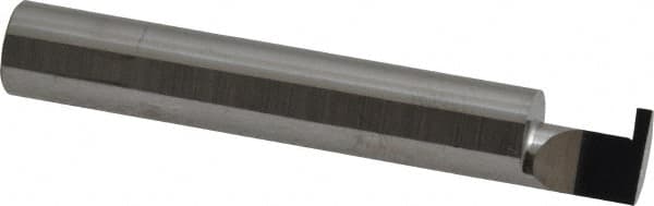 Accupro - 0.063" Groove Width, 3/8" Min Hole Diam, 3/8" Max Hole Depth, Retaining Ring Grooving Tool - 0.11" Projection, 2-1/8" Shank Length, 2-1/2" OAL, Solid Carbide, Bright Finish - Exact Tooling