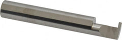 Accupro - 0.063" Groove Width, 3/8" Min Hole Diam, 1/2" Max Hole Depth, Retaining Ring Grooving Tool - 0.11" Projection, 2" Shank Length, 2-1/2" OAL, Solid Carbide, Bright Finish - Exact Tooling