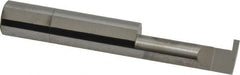 Accupro - 0.063" Groove Width, 3/8" Min Hole Diam, 1" Max Hole Depth, Retaining Ring Grooving Tool - 0.11" Projection, 1-1/5" Shank Length, 2-1/2" OAL, Solid Carbide, Bright Finish - Exact Tooling
