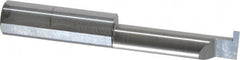 Accupro - 0.063" Groove Width, 3/8" Min Hole Diam, 1-1/4" Max Hole Depth, Retaining Ring Grooving Tool - 0.11" Projection, 1-1/4" Shank Length, 2-1/2" OAL, Solid Carbide, Bright Finish - Exact Tooling