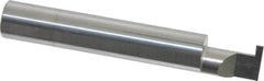 Accupro - 0.07" Groove Width, 3/8" Min Hole Diam, 1/2" Max Hole Depth, Retaining Ring Grooving Tool - 0.11" Projection, 2" Shank Length, 2-1/2" OAL, Solid Carbide, Bright Finish - Exact Tooling