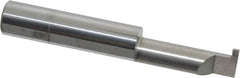 Accupro - 0.07" Groove Width, 3/8" Min Hole Diam, 1" Max Hole Depth, Retaining Ring Grooving Tool - 0.11" Projection, 1-1/5" Shank Length, 2-1/2" OAL, Solid Carbide, Bright Finish - Exact Tooling