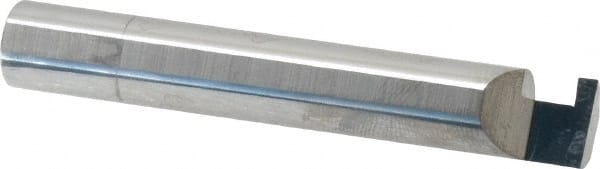 Accupro - 0.088" Groove Width, 3/8" Min Hole Diam, 1/4" Max Hole Depth, Retaining Ring Grooving Tool - 0.11" Projection, 2-1/4" Shank Length, 2-1/2" OAL, Solid Carbide, Bright Finish - Exact Tooling