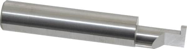Accupro - 0.094" Groove Width, 1/2" Min Hole Diam, 3/4" Max Hole Depth, Retaining Ring Grooving Tool - 0.16" Projection, 2-1/4" Shank Length, 3" OAL, Solid Carbide, Bright Finish - Exact Tooling