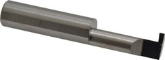 Accupro - 0.094" Groove Width, 1/2" Min Hole Diam, 1-1/4" Max Hole Depth, Retaining Ring Grooving Tool - 0.16" Projection, 1-3/4" Shank Length, 3" OAL, Solid Carbide, Bright Finish - Exact Tooling