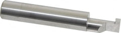 Accupro - 0.126" Groove Width, 1/2" Min Hole Diam, 3/4" Max Hole Depth, Retaining Ring Grooving Tool - 0.16" Projection, 2-1/4" Shank Length, 3" OAL, Solid Carbide, Bright Finish - Exact Tooling